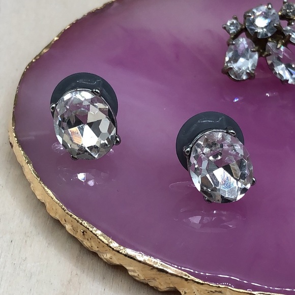 Curated bundle J.crew and Monet dazzling crystal earrings, formal, cocktail. - Picture 4 of 8